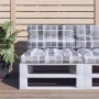 Cojín para sofá de palets tela a cuadros gris 70x40x12 cm de , Cojines para sillas y sofás - Ref: Foro24-360593, Precio: 16,7...