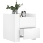 Mesita de noche madera de ingeniería blanco 45x50x50 cm de , Mesitas de noche - Ref: Foro24-848283, Precio: 57,29 €, Descuent...