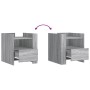 Mesita de noche madera de ingeniería gris Sonoma 45x50x50 cm de , Mesitas de noche - Ref: Foro24-848281, Precio: 56,76 €, Des...