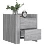 Mesita de noche madera de ingeniería gris Sonoma 45x50x50 cm de , Mesitas de noche - Ref: Foro24-848288, Precio: 58,08 €, Des...