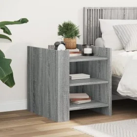 Mesita de noche madera de ingeniería gris Sonoma 45x50x50 cm de , Mesitas de noche - Ref: Foro24-848295, Precio: 46,04 €, Des...