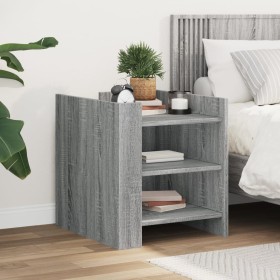 Mesita de noche madera de ingeniería gris Sonoma 45x50x50 cm de , Mesitas de noche - Ref: Foro24-848295, Precio: 46,61 €, Des...