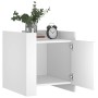 Mesita de noche madera de ingeniería blanco 45x50x50 cm de , Mesitas de noche - Ref: Foro24-848297, Precio: 41,68 €, Descuent...