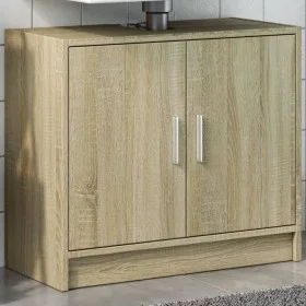 Armario de lavabo madera de ingeniería roble Sonoma 63x29x55 cm de , Muebles de baño - Ref: Foro24-848096, Precio: 53,36 €, D...