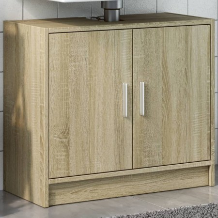 Armario de lavabo madera de ingeniería roble Sonoma 63x29x55 cm de , Muebles de baño - Ref: Foro24-848096, Precio: 52,10 €, D...