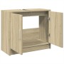 Armario de lavabo madera de ingeniería roble Sonoma 63x29x55 cm de , Muebles de baño - Ref: Foro24-848096, Precio: 52,10 €, D...