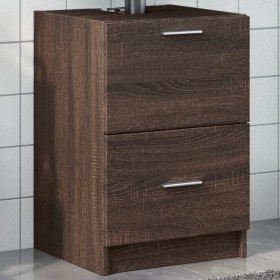 Armario de lavabo madera de ingeniería marrón roble 40x37x59 cm de , Muebles de baño - Ref: Foro24-848107, Precio: 63,19 €, D...
