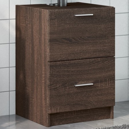 Armario de lavabo madera de ingeniería marrón roble 40x37x59 cm de , Muebles de baño - Ref: Foro24-848107, Precio: 63,19 €, D...