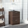 Armario de lavabo madera de ingeniería marrón roble 40x37x59 cm de , Muebles de baño - Ref: Foro24-848107, Precio: 63,19 €, D...