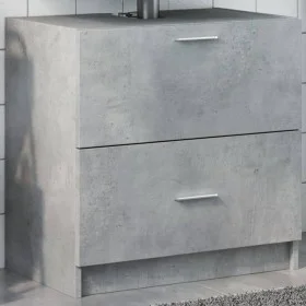 Armario de lavabo madera ingeniería gris hormigón 59x37x59 cm de , Muebles de baño - Ref: Foro24-848111, Precio: 69,14 €, Des...