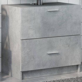 Armario de lavabo madera ingeniería gris hormigón 59x37x59 cm de , Muebles de baño - Ref: Foro24-848111, Precio: 70,35 €, Des...