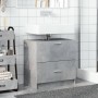 Armario de lavabo madera ingeniería gris hormigón 59x37x59 cm de , Muebles de baño - Ref: Foro24-848111, Precio: 70,35 €, Des...