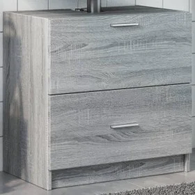 Armario de lavabo madera de ingeniería gris Sonoma 59x37x59 cm de , Muebles de baño - Ref: Foro24-848113, Precio: 77,22 €, De...