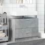 Armario de lavabo madera ingeniería gris hormigón 78x37x59 cm de , Muebles de baño - Ref: Foro24-848118, Precio: 82,04 €, Des...