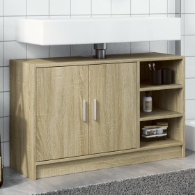 Armario de lavabo madera de ingeniería roble Sonoma 90x29x55 cm de , Muebles de baño - Ref: Foro24-848124, Precio: 68,86 €, D...