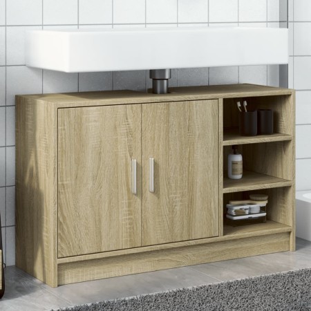 Armario de lavabo madera de ingeniería roble Sonoma 90x29x55 cm de , Muebles de baño - Ref: Foro24-848124, Precio: 68,86 €, D...