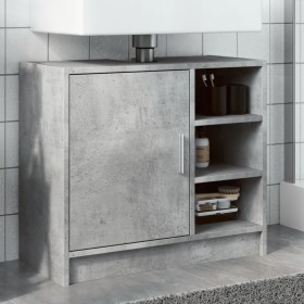 Armario de lavabo madera ingeniería gris hormigón 63x29x55 cm de , Muebles de baño - Ref: Foro24-848132, Precio: 55,53 €, Des...