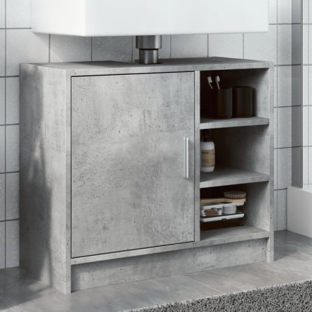 Armario de lavabo madera ingeniería gris hormigón 63x29x55 cm de , Muebles de baño - Ref: Foro24-848132, Precio: 55,53 €, Des...