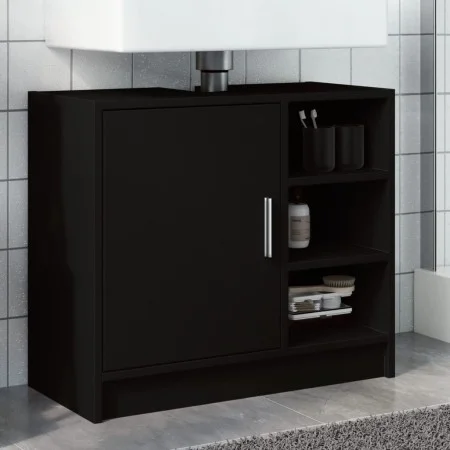 Armario para lavabo madera de ingeniería negro 63x29x55 cm de , Muebles de baño - Ref: Foro24-848130, Precio: 78,06 €, Descue...
