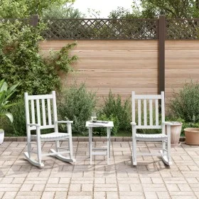 Mecedoras para niños 2 uds madera maciza de álamo blancas de , Mecedoras - Ref: Foro24-3281596, Precio: 141,98 €, Descuento: %