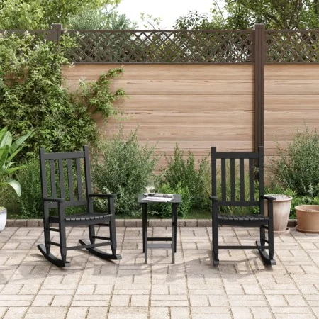 Mecedoras para niños 2 uds madera maciza de álamo negras de , Mecedoras - Ref: Foro24-3281594, Precio: 114,19 €, Descuento: %