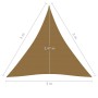 Toldo de vela HDPE gris taupe 160 g/m² 3x3x3 m de vidaXL, Sombrillas - Ref: Foro24-311417, Precio: 22,22 €, Descuento: %