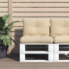 Cojines para palets 2 unidades tela beige de , Cojines para sillas y sofás - Ref: Foro24-360837, Precio: 45,99 €, Descuento: %