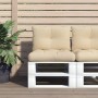 Cojines para palets 2 unidades tela beige de , Cojines para sillas y sofás - Ref: Foro24-360837, Precio: 45,99 €, Descuento: %