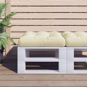 Cojín para sofá de palets tela crema 60x61,5x10 cm de , Cojines para sillas y sofás - Ref: Foro24-360880, Precio: 25,91 €, De...