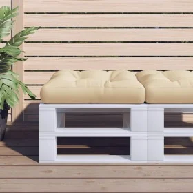 Cojín para sofá de palets de tela beige 50x50x12 cm de , Cojines para sillas y sofás - Ref: Foro24-360428, Precio: 23,47 €, D...