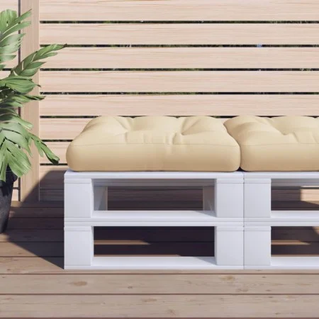 Cojín para sofá de palets de tela beige 50x50x12 cm de , Cojines para sillas y sofás - Ref: Foro24-360428, Precio: 23,47 €, D...