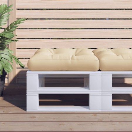 Cojín para sofá de palets de tela beige 50x50x12 cm de , Cojines para sillas y sofás - Ref: Foro24-360428, Precio: 25,16 €, D...