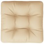 Cojín para sofá de palets de tela beige 50x50x12 cm de , Cojines para sillas y sofás - Ref: Foro24-360428, Precio: 25,16 €, D...