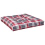 Cojín para sofá de palets tela a cuadros rojo 70x70x12 cm de , Cojines para sillas y sofás - Ref: Foro24-360482, Precio: 32,0...