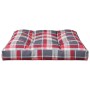 Cojín para sofá de palets tela a cuadros rojo 70x70x12 cm de , Cojines para sillas y sofás - Ref: Foro24-360482, Precio: 32,0...