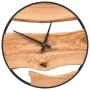 Reloj de pared hierro y madera de olivo marrón Ø35 cm de , Relojes de pared - Ref: Foro24-4008396, Precio: 67,77 €, Descuento: %