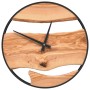Reloj de pared hierro y madera de olivo marrón Ø35 cm de , Relojes de pared - Ref: Foro24-4008396, Precio: 69,18 €, Descuento: %
