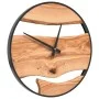 Reloj de pared hierro y madera de olivo marrón Ø35 cm de , Relojes de pared - Ref: Foro24-4008396, Precio: 67,77 €, Descuento: %