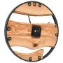 Reloj de pared hierro y madera de olivo marrón Ø35 cm de , Relojes de pared - Ref: Foro24-4008396, Precio: 67,77 €, Descuento: %