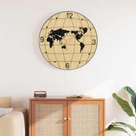 Reloj de pared de madera de ingeniería amarillo y negro Ø50 cm de , Relojes de pared - Ref: Foro24-4008406, Precio: 44,42 €, ...