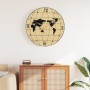 Reloj de pared de madera de ingeniería amarillo y negro Ø50 cm de , Relojes de pared - Ref: Foro24-4008406, Precio: 44,42 €, ...