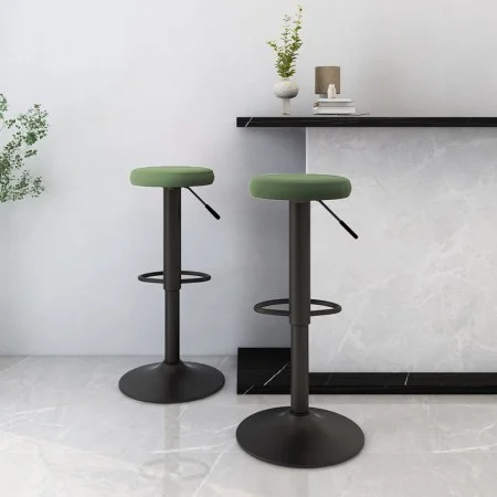 Taburetes de cocina 2 unidades terciopelo verde oscuro by , Kitchen stools - Ref: Foro24-333146, Price: 93,50 €, Discount: %