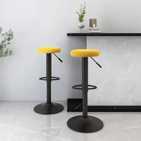Küchenhocker, 2 Stück, Senfgelbes Samtgewebe. von , Küchenhocker - Ref: Foro24-333150, Preis: 92,86 €, Rabatt: %