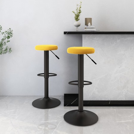 Taburetes de cocina 2 unidades terciopelo amarillo mostaza de , Taburetes de cocina - Ref: Foro24-333150, Precio: 94,59 €, De...
