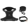 Arnés para perros con correa y collar ajustable negro L de , Productos para perros - Ref: Foro24-4013390, Precio: 24,08 €, De...