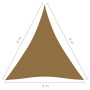 Toldo de vela HDPE gris taupe 160 g/m² 5x6x6 m de vidaXL, Sombrillas - Ref: Foro24-311428, Precio: 54,67 €, Descuento: %