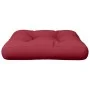 Cojín para sofá de palets de tela rojo tinto 60x60x12 cm de , Cojines para sillas y sofás - Ref: Foro24-360456, Precio: 27,88...