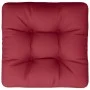 Cojín para sofá de palets de tela rojo tinto 60x60x12 cm de , Cojines para sillas y sofás - Ref: Foro24-360456, Precio: 27,88...