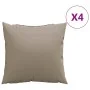 Cojines de sofá 4 unidades tela gris taupé 40x40 cm de , Cojines para sillas y sofás - Ref: Foro24-360367, Precio: 29,21 €, D...