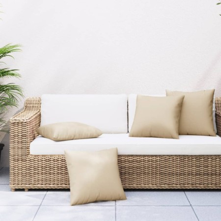 Cojines de sofá 4 unidades tela beige 50x50 cm de , Cojines para sillas y sofás - Ref: Foro24-360384, Precio: 41,87 €, Descue...